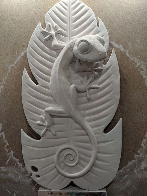 Ceramic Clay Sculpture, 3d Clay Art, Gecko Wall Art, 3d Wall Art Sculpture, Stone Wall Art, Relief Art, Plaster Crafts, Sculpture Art Clay, Diy Abstract Canvas Art