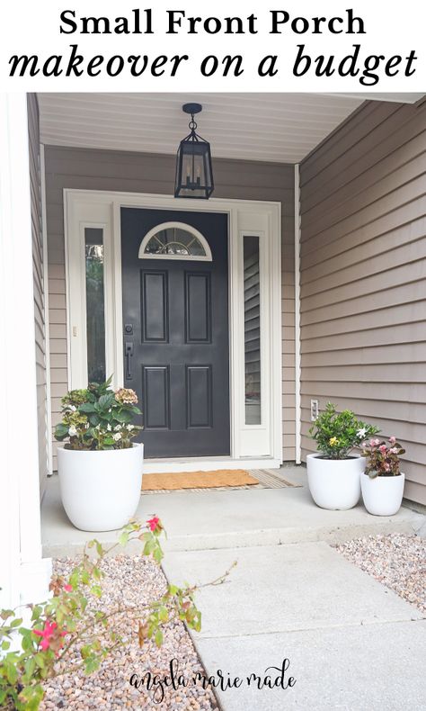 small front porch ideas on a budget that we used for our small front porch makeover