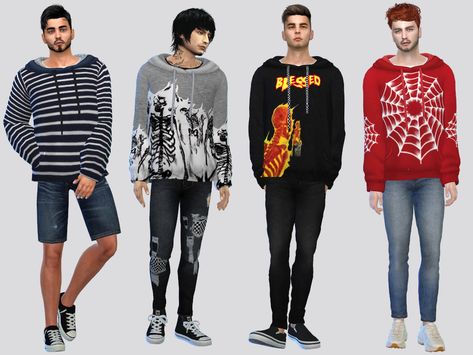 Sims 4 Cc Spiderman Clothes, Spiderman Sims 4 Cc, Sims 4 Cc Hoodies, Mods Ts4, Male Hoodie, Spiderman Hoodie, Sims Download, Spiderman Outfit, Sims 4 Decades Challenge