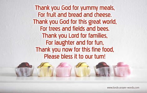 12 Prayers Before Meals - for Saying Grace for Dinner & Eating Prayers For Food, Lunch Prayer, Verses For Birthday, Meal Prayer, Prayers Before Meals, Thanksgiving Prayers, Invocation Prayer, Food Prayer, Dinner Prayer