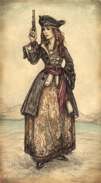 Out of this period, but had no other place to put it yet. Interesting site on historical costumes Pirate Garb, Pirate Wedding, Steampunk Pirate, Pirate Queen, Pirate Outfit, Pirate Fashion, Pirate Art, Pirate Woman, Pirate Life