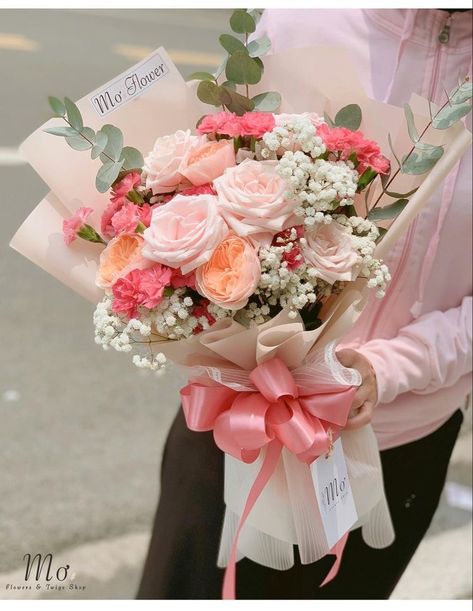 Light Pink Flower Bouquet, Light Pink Bouquet, Flower Boquet, Pink Flower Bouquet, Birthday Flowers Bouquet, Luxury Flower Bouquets, Mother's Day Bouquet, Pink Travel, Pink Rose Bouquet