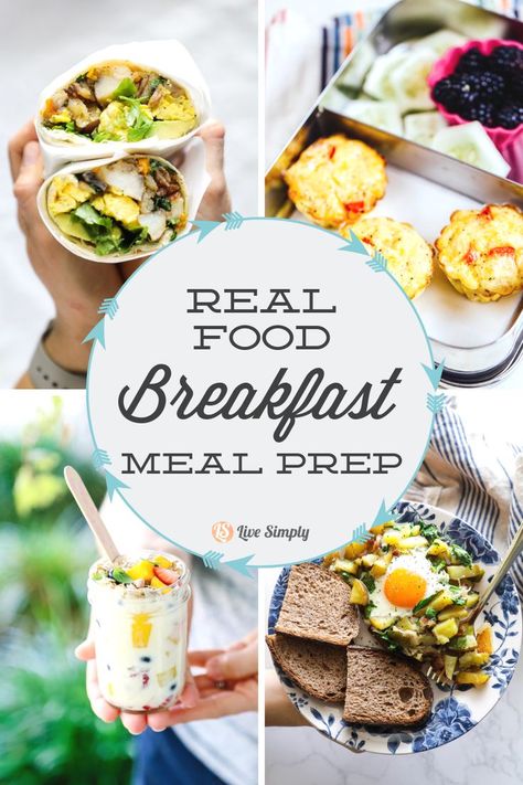 These ideas for real food breakfast recipes are perfect to meal prep in advance for breakfast on the run. All of these healthy breakfast recipes are freezer-friendly and offer egg free and gluten free options and are all made with real food ingredients. #HealthyRecipes #HealthyBreakfast #HealthyBreakfastRecipes #RealFood #MealPrep Breakfast Ideas Healthy Kids, Real Food Breakfast, Breakfast Meal Prep Ideas, Real Food Meal Plan, Breakfast Ideas Healthy, Breakfast Prep, Gluten Free Egg Free, Meal Prep Ideas, Clean Eating Breakfast