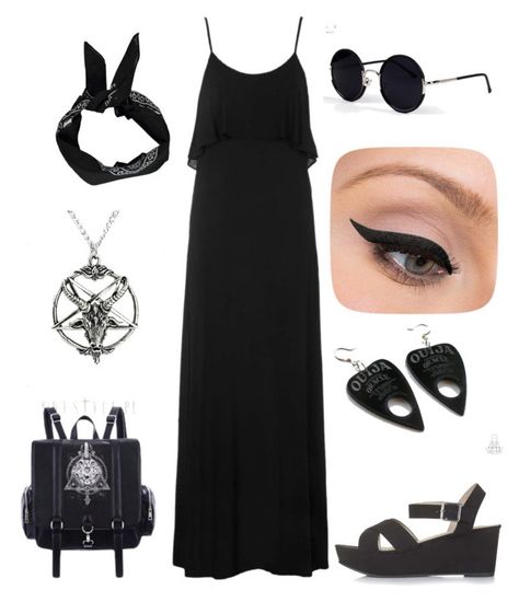 Hippy goth by raven-lux on Polyvore featuring Topshop, Boohoo, Una-Home and LORAC Lazy Goth Outfits, Curvy Womens Fashion, Hippy Goth, Summer Goth Outfits, Bohemian Goth, Gothic Fashion Women, Hippie Goth, Boho Goth, Summer Goth