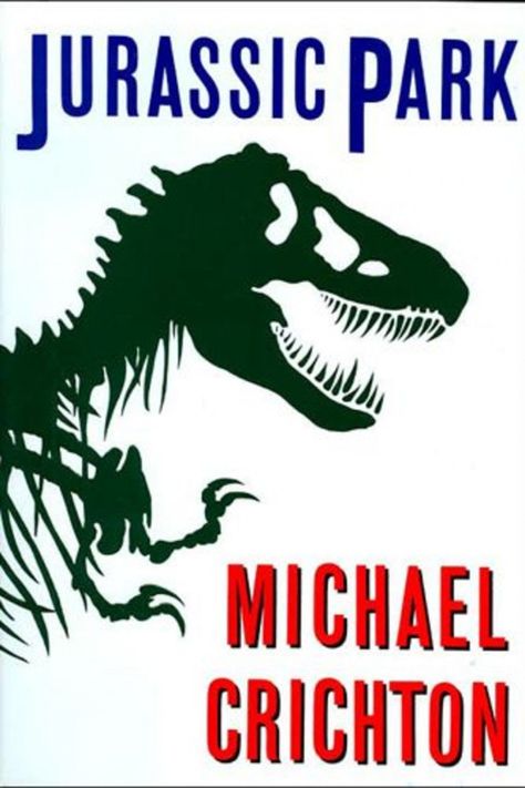 The 50 Coolest Book Covers Jurassic Park Book, Jurassic Park Novel, Michael Crichton Books, Books Everyone Should Read, Milton Glaser, Michael Crichton, Best Book Covers, Science Fiction Books, Book Jacket