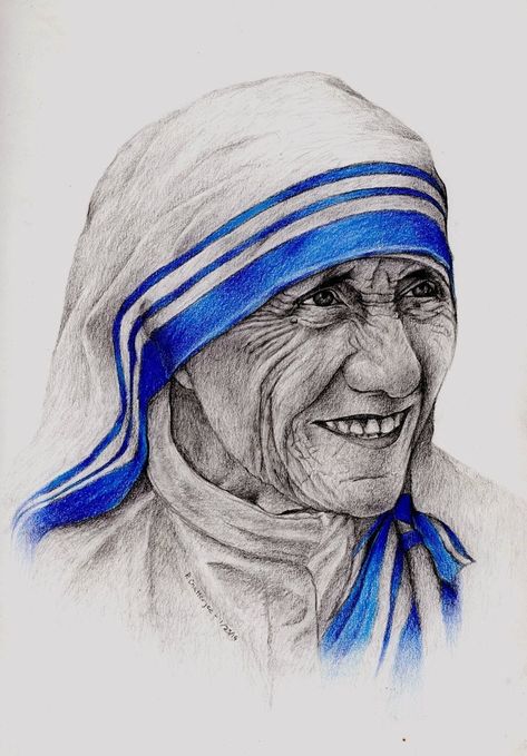 Portrait of Mother Teresa Mother Teresa Images, Mother Teresa Pictures, Mother Teresa Art, St Teresa Of Calcutta, Missionaries Of Charity, Teresa Of Calcutta, Saint Teresa Of Calcutta, St Teresa, 5 September