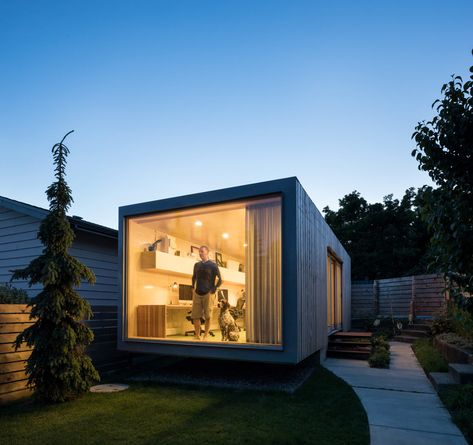 Shipping Container Office, Container Office, Container Cabin, Container Buildings, Container Architecture, Backyard Office, Casa Container, Shipping Container House, Container House Design