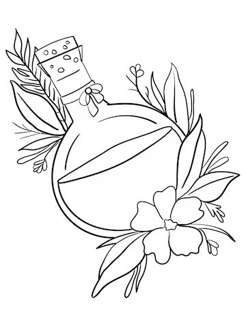 Love Birds Drawing, Witch Coloring Pages, Crystal Drawing, Magic Day, Embroidery Hoop Wall Art, Outline Illustration, Magic Potion, Drawing Examples, Spooky Tattoos