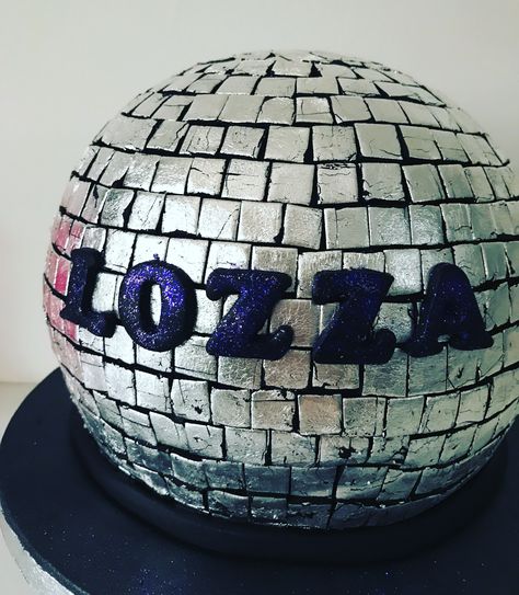 Mirror Ball Birthday, Aesthetics Cake, Taylor Swift Aesthetics, 19th Birthday Cakes, Giant Letters, Bat Mitzvah Party, Ball Cake, Taylor Swift Birthday, 19th Birthday