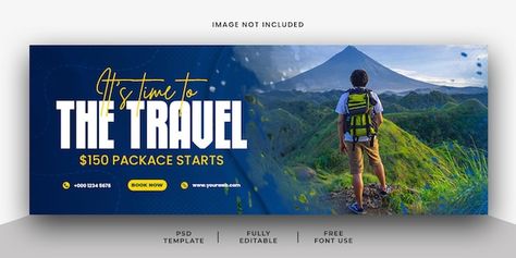 Photography Movies, Facebook Cover Template, Business Banner, Presentation Video, Powerpoint Word, Travel Brochure, Social Media Facebook, Cover Template, Travel Tours