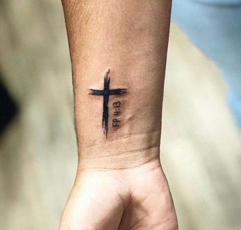 Men Tattoo Ideas Cross, God Tattoos For Men Small, Cross Rib Tattoo Men, Cross Wrist Tattoo Men, Tato Men Small, Small Arm Tattoos For Guys Men Simple, Small Arm Tattoos For Guys Forearm, Hand Tats Men Small, Best Forearm Tattoo Men Small