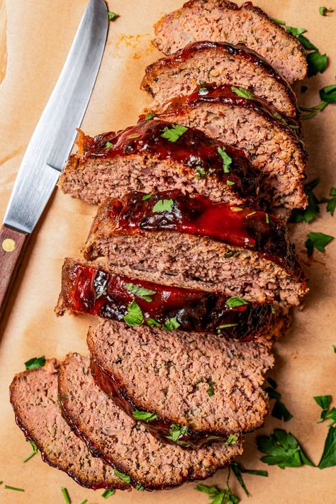 This is the ultimate foolproof Air Fryer Meatloaf Recipe! The finishing touch is a sweet and tangy glaze that elevates this classic dish to new, flavorful heights. Air Fryer Meatloaf Recipe, Ground Turkey Meatloaf Recipes, Air Fryer Meatloaf, Ground Turkey Meatloaf, Turkey Meatloaf Recipe, Leftover Meatloaf, How To Make Meatloaf, Delicious Meatloaf, Turkey Meatloaf Recipes