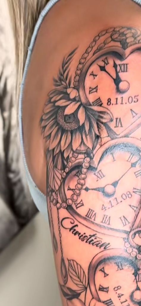 Clock Tattoo Ideas For Women, Clock Tattoos For Women, Clock Tattoo Ideas, Clock Tattoos, Tattoo Ideas For Women, Clock Tattoo, Tat Ideas, Tattoos For Women, Tatting