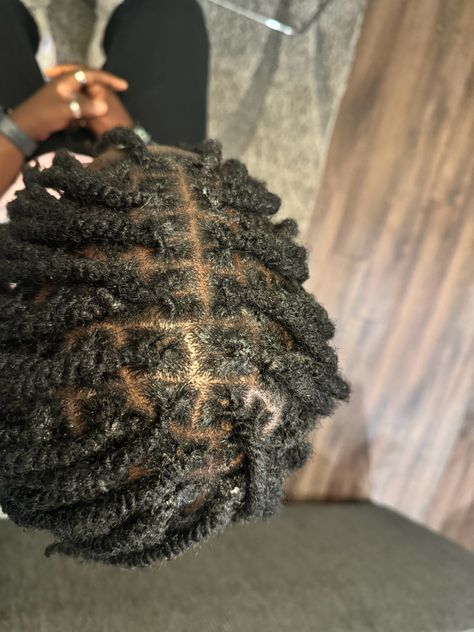 started my locs with two strand twists & since my hair grows fast we interlocked them for my first retwist (5/16/2024) Two Strand Twists, Loc Journey, Grow Hair Faster, One Month, Grow Hair, My Hair, Locs, Twist, Hair