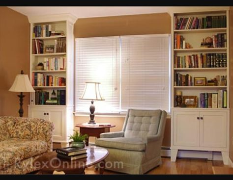 Bookcase over baseboard heat Storage Above Baseboard Heater, Built Ins Above Baseboard Heat, Cabinets Above Baseboard Heaters, Dining Playroom, Livingroom Cabinet, Baseboard Ideas, Baseboard Heaters, Billy Bookcases, Baseboard Heating