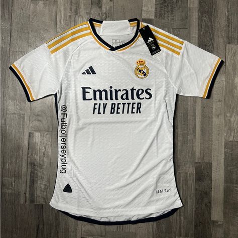 Brand New 2023/24 Real Madrid Home Jersey [Player Edition] Slim Fit Jerseys Are True To Size Check Us Out On Ig Futboljerseyplug For Cheaper Prices No Offers! Hala Madrid Jersey, Football Jersey Real Madrid, Real Madrid Jersey 2023/24, Real Madrid Jersey Outfit, Real Madrid T Shirt, Real Madrid Jersey, Madrid Outfits, Camisa Real Madrid, Madrid Jersey