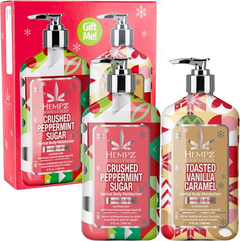 Hempz Sweet Treats Lotion Duo, Full Size Lotion Gift Set, Body Moisturizer, Holiday Gift Bundle : Amazon.ca: Beauty & Personal Care Hempz Lotion, Lotion Gift, Peppermint Sugar, Gift Bundle, Hemp Seed Oil, Vanilla Sugar, Hemp Seeds, Body Moisturizer, Seed Oil