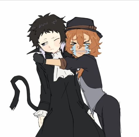 Soukoku Parents, Chuuaku Matching Icons, Chuuya And Akutagawa Matching Icons, Mama Chuuya, Chuuya And Akutagawa, Bsd Ships, Bungou Stray Dogs Characters, Stray Cat, Bongou Stray Dogs