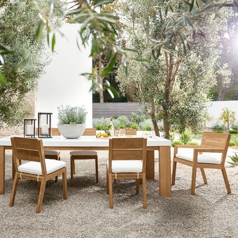 Outdoor Dining Furniture | Williams Sonoma Outdoor Dining Table And Chairs, Dining Table And Chairs, Teak Dining Chairs, Teak Chairs, Teak Dining Table, Teak Outdoor, Outdoor Dining Furniture, Outdoor Dining Set, Side Chairs Dining