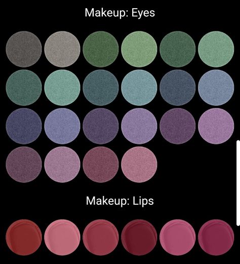 Deep Winter Eyeshadow Looks, Deep Winter Eyeshadow, Deep Winter Eyeshadow Palette, Deep Winter Lipstick Colors, Deep Winter Makeup Looks, Dark Winter Color Palette, Winter Pallet, Winter Lipstick Colors, Deep Winter Palette Outfits