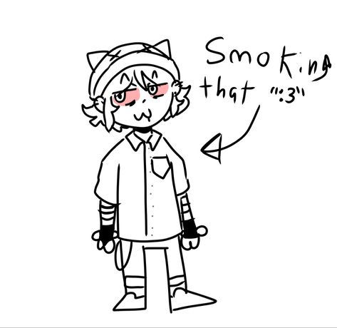 Emori Au Basil, Emori Au, Basil Omori, Cat Beanie, I Have No Friends, Juno, Cartoon Drawings, Basil, Pretty People