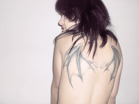 Hot tattoo! Angle Wings Tattoo Back, Bat Wings Tattoo, Wing Tattoos On Back, Bat Tattoo, Angel Wings Tattoo, Wing Tattoo, Back Tattoo Women, Wings Tattoo, Aesthetic Tattoo