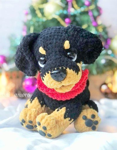 Rottweiler Crochet Pattern, Free Dog Crochet Patterns, Crochet Puppy Pattern Free, Dog Crochet Patterns Free, Free Crochet Dog Patterns, Easy Crochet Dog, Amigurumi Dog Free Pattern, Crochet Amigurumi Dog, Crochet Stuffed Animals