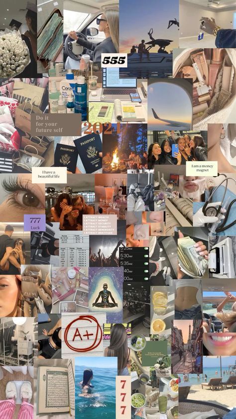 17 Doğum Günü, Vision Board Aesthetic, Vision Board Collage, Manifesting Vision Board, Vision Board Examples, Board Aesthetic, Vision Board Wallpaper, Vision Board Goals, Vision Board Pictures