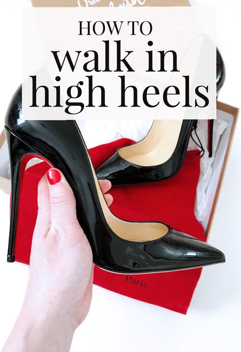 how to walk in high heels - the ultimate list of tips and advice High Heel Hacks, Heel Hacks, High Heel Hack, Heels Tips, Yeezy Shoes Women, Shoe Hacks, How To Wear Heels, Walking In High Heels, Pencil Heels