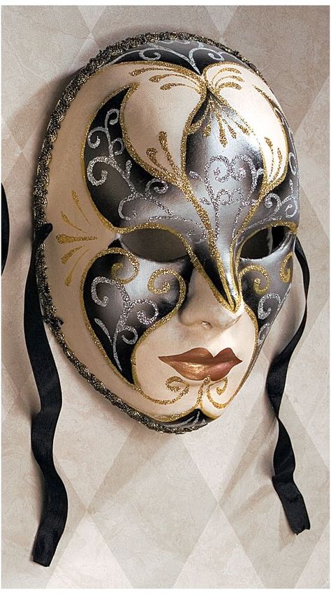 1171 Diy Paper Mache, Paper Mache Mask, Venetian Masquerade Masks, Venice Mask, Venetian Carnival Masks, Mask Painting, Mask Wall, Carnival Of Venice, Venetian Masquerade