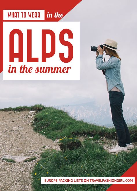 Taking a trip to the beautiful European Alps this summer? Here are our recommendations on what to wear in the Alps! http://travelfashiongirl.com/what-to-wear-in-the-alps/ via @travlfashngirl #packing #list #travel Outfits For Switzerland In June, Swiss Travel Outfit, Swiss Alps Summer Outfit, Alps Outfit Summer, Outfits Switzerland Summer, What To Wear In Switzerland In June, What To Wear In Switzerland In September, What To Wear In Switzerland Summer, Switzerland Packing List Summer