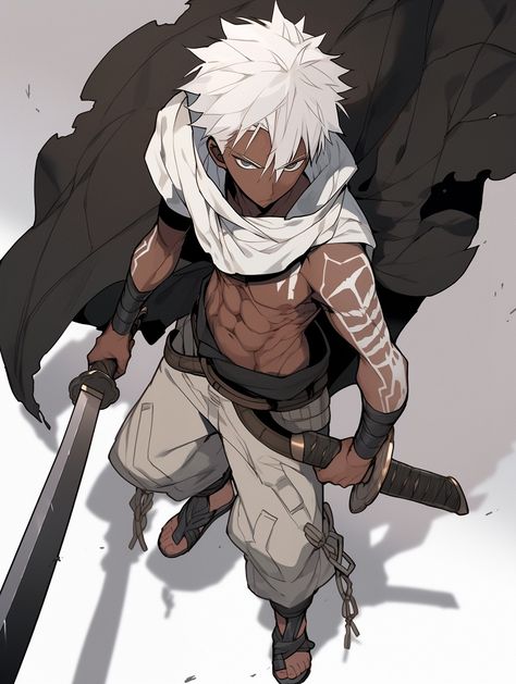 Black Anime Guy, Level 8, Character Artist, Black Fox, Black Cartoon Characters, Black Characters, Black Anime Characters, Dark Elf, Black Cartoon