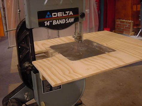 making a band saw auxiliary table Woodworking Bandsaw, Bandsaw Projects, Woodshop Tools, Money Making Projects, Woodworking Craft, Woodworking Saws, Tool Room, Woodworking Shop Projects, Woodworking Power Tools