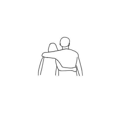 Comforting Drawing, Couple Line Art, Abstract Tattoo Ideas, Abstract Tattoos, Easy Love Drawings, Creative Gifts For Boyfriend, Line Art Design, Art Line, Outline Art