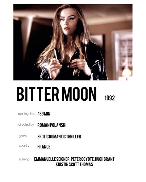 Bitter Moon, Peter Coyote, Kristin Scott, Kristin Scott Thomas, Scott Thomas, Hugh Grant, Bitter, Moon