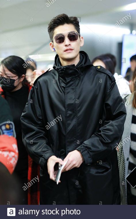 Download this stock image: Chinese singer, actor and host Hanz Zhang Han shows up at a Shanghai airport after arrival in Shanghai, China, 1 January 2020.  Jeans: Prada - 2B7K819 from Alamy's library of millions of high resolution stock photos, illustrations and vectors. Zhang Han Actor, Shanghai Airport, Hans Zhang, Zhang Han, 1 January, Celeb Crush, Handsome Guys, Chinese Actors, Shanghai China