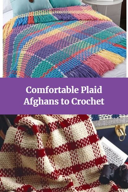 Plaid Crochet Blanket, Wedding Crochet Patterns, Crochet Plaid, Crochet Throws, Plaid Crochet, Plaid Blankets, Popular Crochet, Tartan Blanket, Blanket Ideas