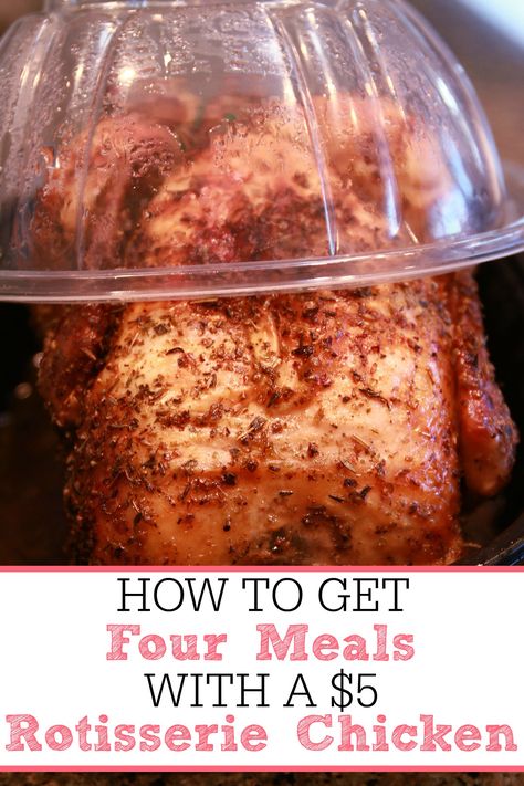 Stretch your grocery budget with these rotisserie chicken recipes. See how to get 4 meals from a rotisserie chicken. It's under $22 for all 4 meals! Rotisserie Chicken Recipes Leftover, Kitchen Devices, Breastfeeding Snacks, Greasy Food, Leftover Rotisserie, Meal Train Recipes, Chicken Recipes Video, Quick Healthy Dinner, Leftover Rotisserie Chicken