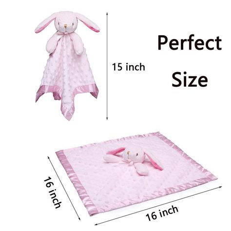 Amazon.com: Pro Goleem Loveys for Babies Bunny Security Blanket Girl Newborn Soft Pink Lovie Baby Girl Gifts for Infant and Toddler : Baby Bunny Security Blanket, Newborn Baby Girl Gifts, Bunny Lovey, Baby Security Blanket, Easter Baby, Baby Lovey, Baby Easter, Baby Bunnies, Security Blanket