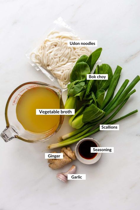 Vegan Udon Noodle Recipe, Vegetarian Udon Noodles, Veggie Udon, Udon Soup Recipe, Vegan Udon Noodles, Vegan Udon, Vegan Noodle Soup, Chicken Udon, Udon Noodles Recipe