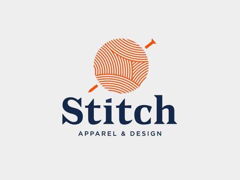 Stitch by Jordan Wilson Jordan Wilson, Yarn Clothing, Online Portfolio Design, Sewing Illustration, Sewing Logo, Corporate Logo Design, Craft Logo, Fabric Logo, Illustration Logo