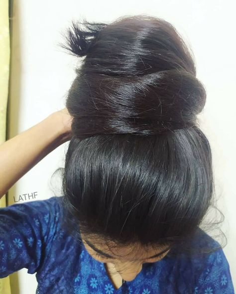 Thick Scalp Hair, Thick Indian Hair, Indian Long Hair Braid, Black Hair Aesthetic, Huge Hair, Long Shiny Hair, Long Hair Images, Straight Black Hair, Big Bun Hair