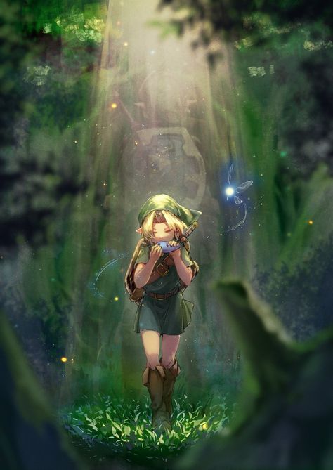 The Legend of Zelda: Ocarina of Time #fanart #evamashiro #illustration #art Ocarina Of Time Fanart, Oot Link, Zelda Ocarina Of Time, Video Game Collection, Art Fan, Majoras Mask, Zelda Art, Legend Of Zelda Breath, Ocarina Of Time