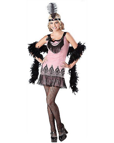 Flirty Flapper Tween Costume - Spirithalloween.com Flapper Costume Halloween, Costumes For Teenage Girl, Flapper Halloween, Teenage Halloween Costumes, Flapper Girls, Flapper Costume, Hollywood Theme, Great Gatsby Party