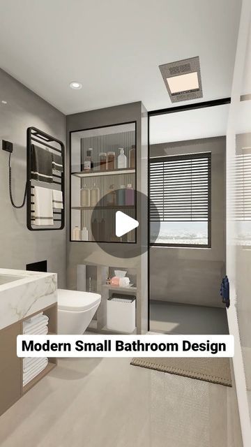 Tiny Bathrooms Ideas, Washrooms Designs, Small Condo Bathroom, Modern Small Bathroom Design Ideas, Small Bathroom Interior Design, Small Washroom Design, Washroom Interior, Minimalist Small Bathrooms, Small Space Bathroom Design