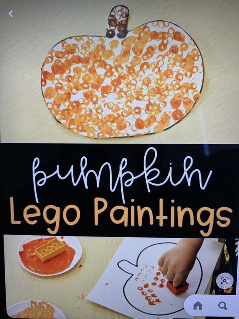 Crafts For Toddlers Fall, Pumpkin Painting Ideas Fall, Painting Ideas Fall, Lego Painting, Diy Crafts Home, Halloween Crafts Preschool, Painting Pumpkins, Children Painting, Crafts For Toddlers