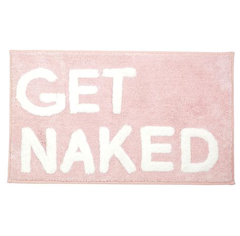 Blush Pink Bathroom, Peach Bathroom Decor, Pink Bathroom Rugs, Get Naked Bathroom, Fun Bath Mats, Grey Bathroom Rugs, Funny Bath Mat, Pink Bathroom Accessories