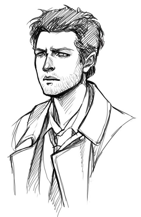 doromon: “  Sketches of attractive people. Why is Castiel is so hard to draw tho ;n; ” Castiel Drawing, Castiel Fanart, Supernatural Drawings, Castiel Supernatural, Supernatural Fan Art, Supernatural Art, Supernatural Destiel, Face Sketch, Supernatural Fans