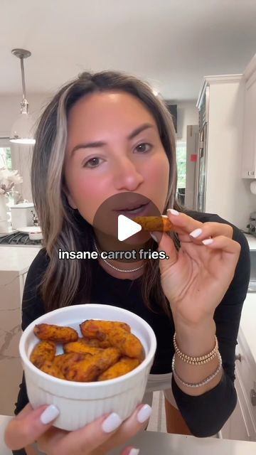 Alexis Fishkind on Instagram: "🥕 CARROT FRIES 🥕

How to make Carrot Fries with 3 Ingredients! :)
Carrots, Olive Oil & Everything but the Bagel Seasoning Low Cal and Delicious Healthy Alternative
1 Cut Carrots to desired Size (I used baby carrots!)
2 Spray Olive Oil or Avocado Oil 
3 Add A Seasoning (I used Ranch from Trader Joe’s)
4 Bake for 20-25 min at 450 F or in Airfryer at 400 F for 10 minutes
5 Enjoy!

#healthy#carrot#carrots#carrotfries#healthyfood#healthyreci pes#healthylifestyle#fitness#fun#veggies#fit#nutrition

Do you want more easy recipes like this? Let me know in the poll ⬇️" Ww Snacks, Everything But The Bagel Seasoning, Healthier Snacks, Everything But The Bagel, Carrot Fries, Veggie Fries, Bagel Seasoning, Airfryer Recipes, Fitness Fun