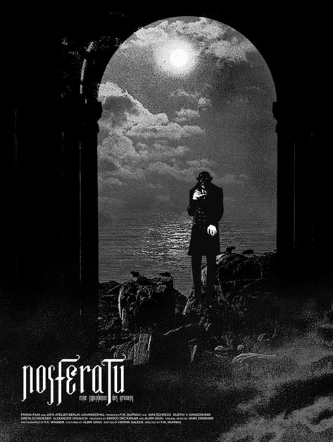 Nosferatu poster by Brandon Schaefer for FrightFest Originals. Nosferatu 1922, Film Life, Vampire Movies, The Rocky Horror Picture Show, Horror Posters, Minimal Movie Posters, Horror Icons, Cinema Posters, Classic Monsters